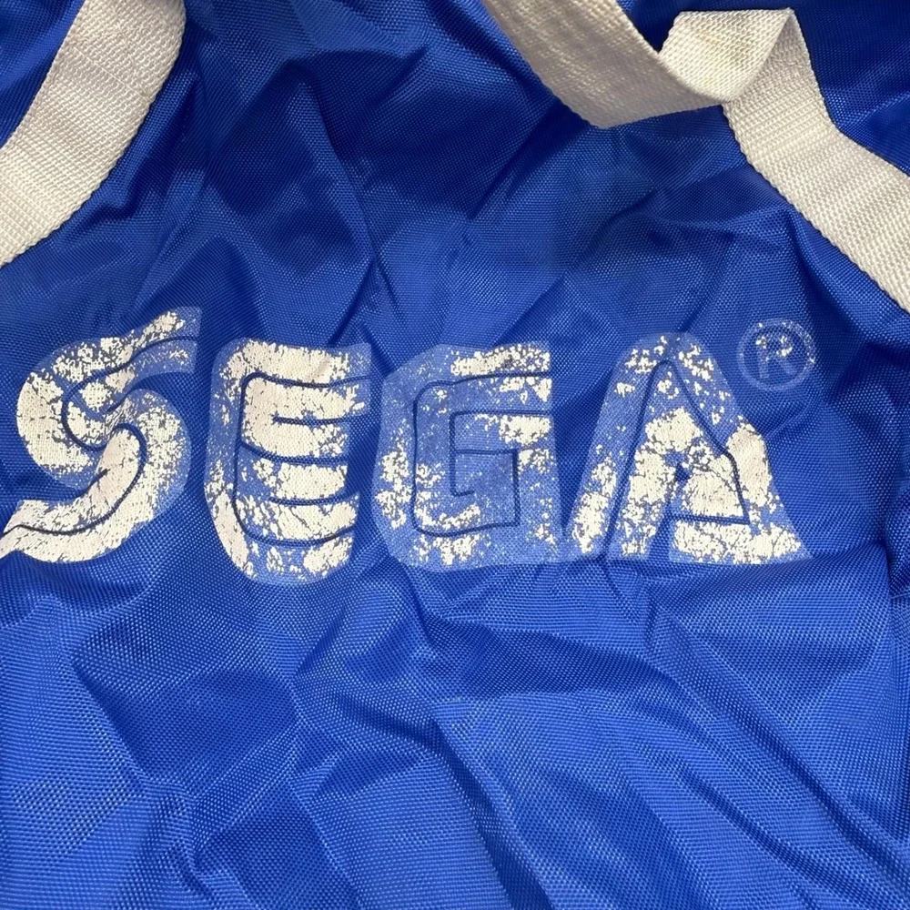 Sega Duffel Bag Unisex Blue Vintage Retro Gaming Logo Gym Travel Bag